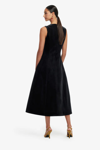 Cleo Velvet Sleeveless Midi Dress