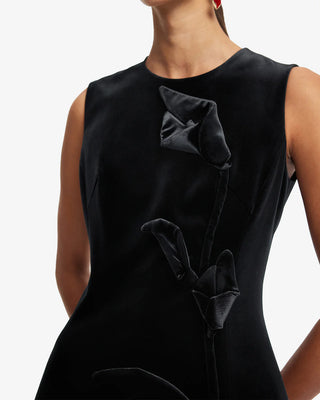 Cleo Velvet Sleeveless Midi Dress
