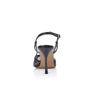 Myrtle Pump Black Braided Leather