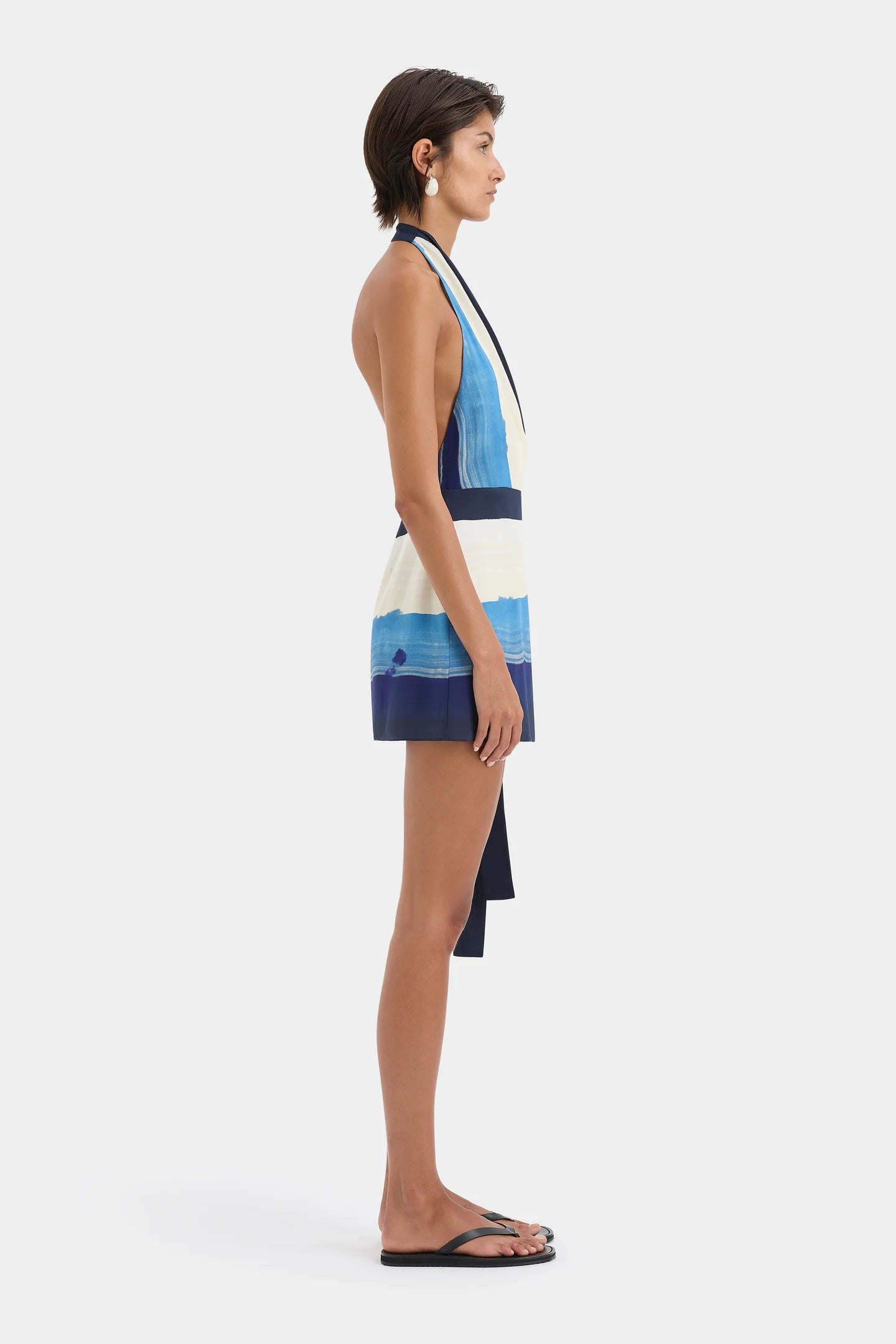 mariner wrap halter mini dress Mariner Wrap Halter Mini Dress
