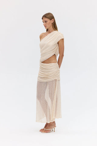 NIGHTFALL SEQUIN MAXI DRESS - SHELL