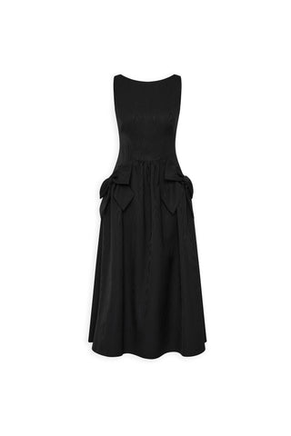 Narcissa Midi Dress - Black