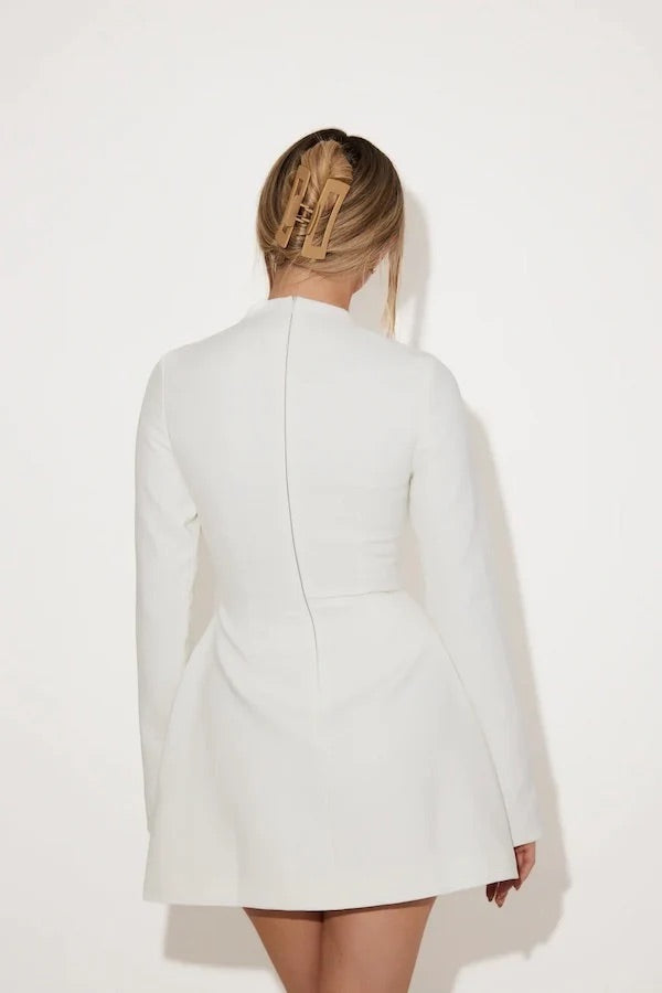 odd muse long sleeve white dress Split Sleeve Mini Dress Odd Muse