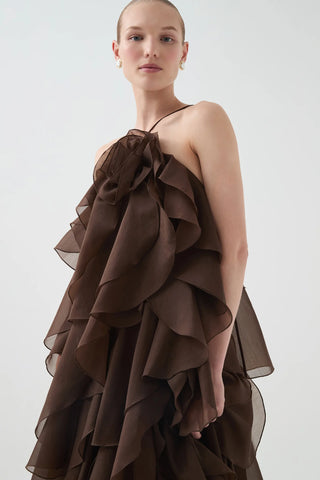 Pandorea Layered Maxi Dress - Carob