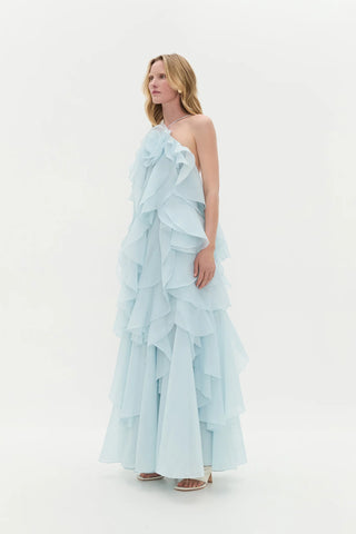 Pandorea Layered Maxi Dress - Silver Blue