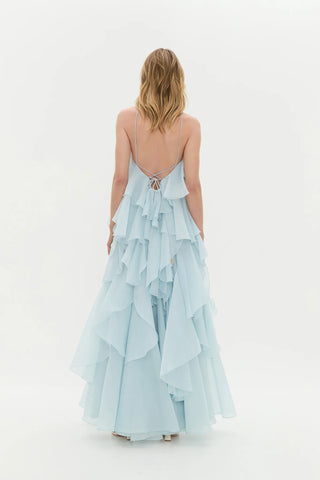 Pandorea Layered Maxi Dress - Silver Blue