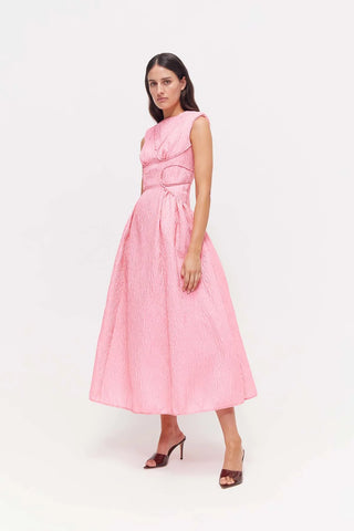 The Ultimate Muse High Waist Square Neck Midi Dress - Black