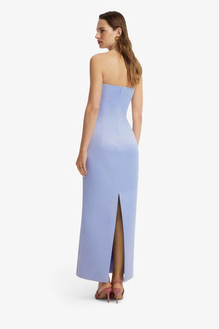 Rayna Embroidered Bustier Maxi Dress - Rose in Periwinkle