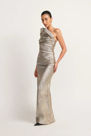Tacoma Dress - Metallic Champagne
