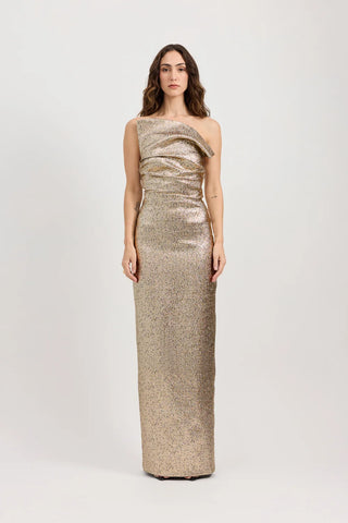 Tacoma Dress - Metallic Champagne