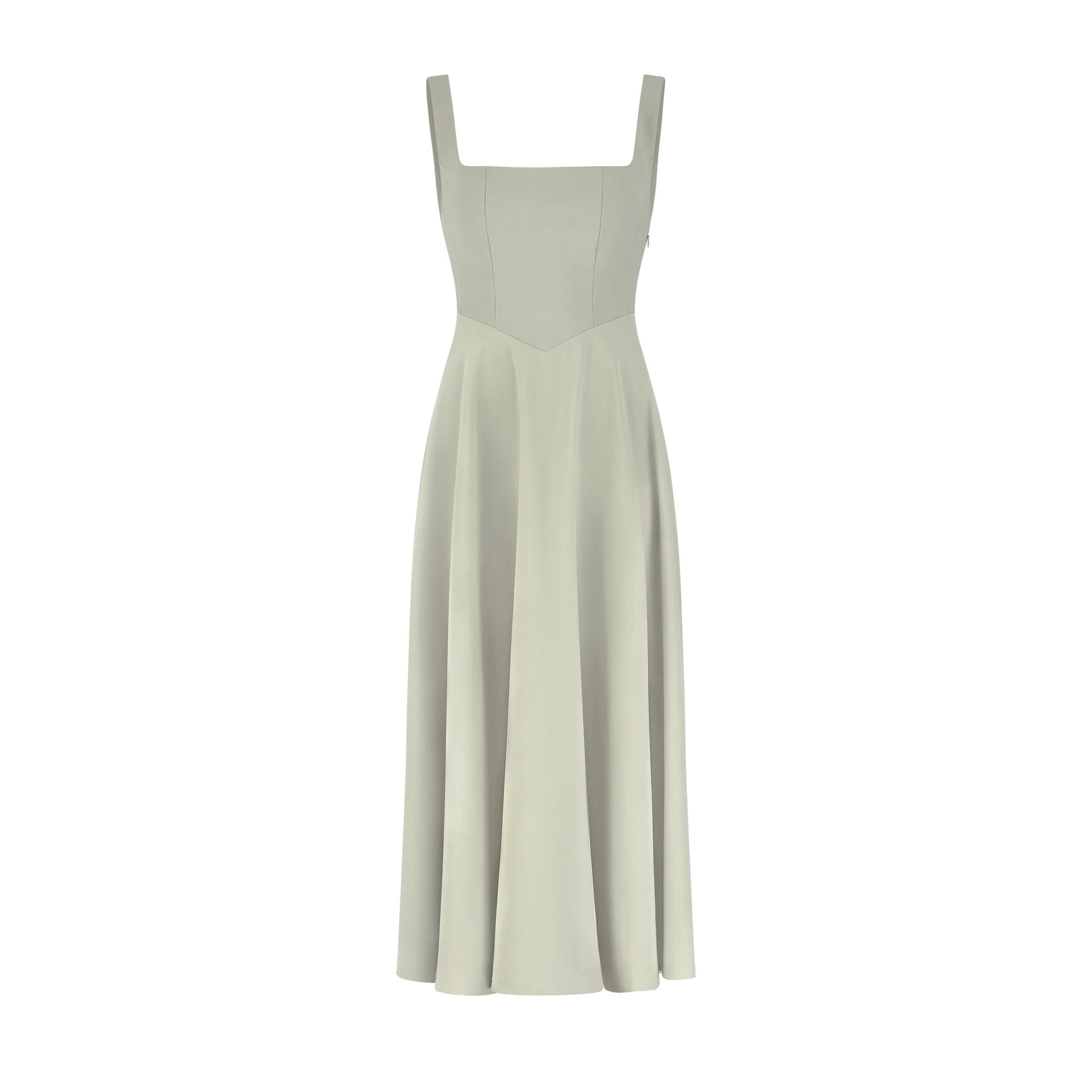 The Ultimate Muse High Waist Square Neck Midi Dress - Sage. The Luxe Closet Australia The Ultimate Muse High Waist Square Neck Midi Dress - Sage. The Luxe Closet Australia