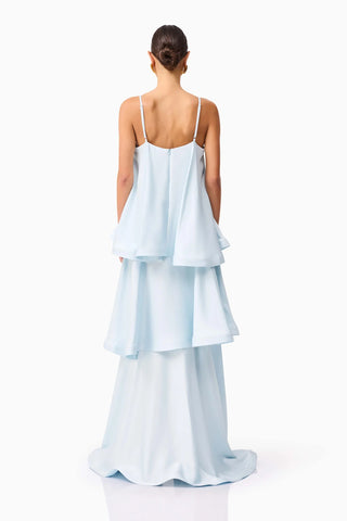 Tilly Tiered Maxi Dress - Pale Blue