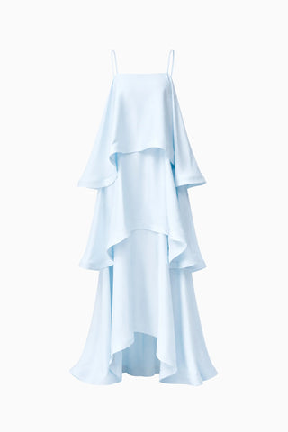 Tilly Tiered Maxi Dress - Pale Blue
