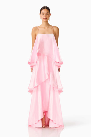 Tilly Tiered Maxi Dress - Pale Pink