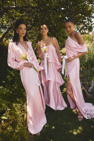 Tilly Tiered Maxi Dress - Pale Pink