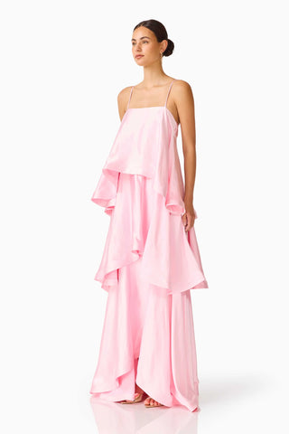 Tilly Tiered Maxi Dress - Pale Pink