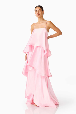 Tilly Tiered Maxi Dress - Pale Pink