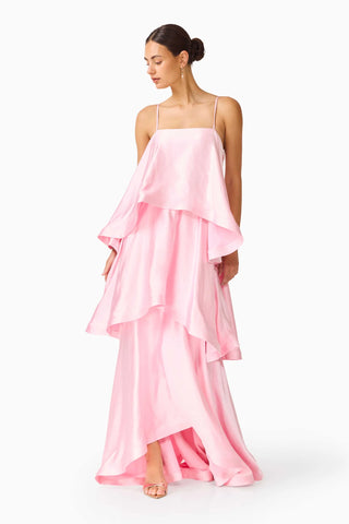 Tilly Tiered Maxi Dress - Pale Pink