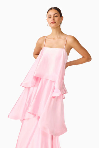 Tilly Tiered Maxi Dress - Pale Pink