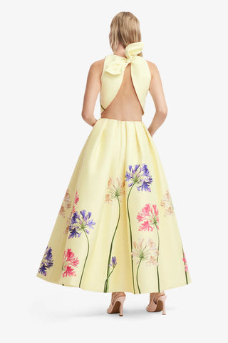 Victoria Puff Maxi Skirt - Agapanthus Print