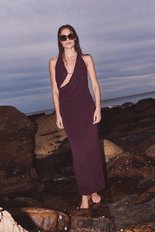 Harriett Maxi Dress -  Eggplant