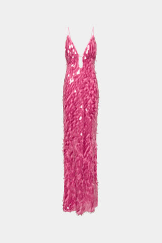 The Sapphire Sequin Dress - Fuchsia