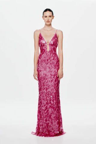 The Sapphire Sequin Dress - Fuchsia