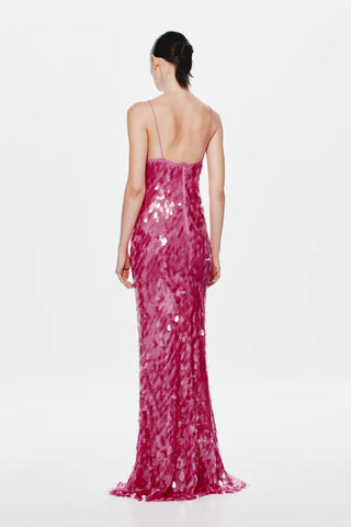The Sapphire Sequin Dress - Fuchsia
